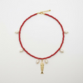 Bayside Beaded Necklace (Minnow - Red)