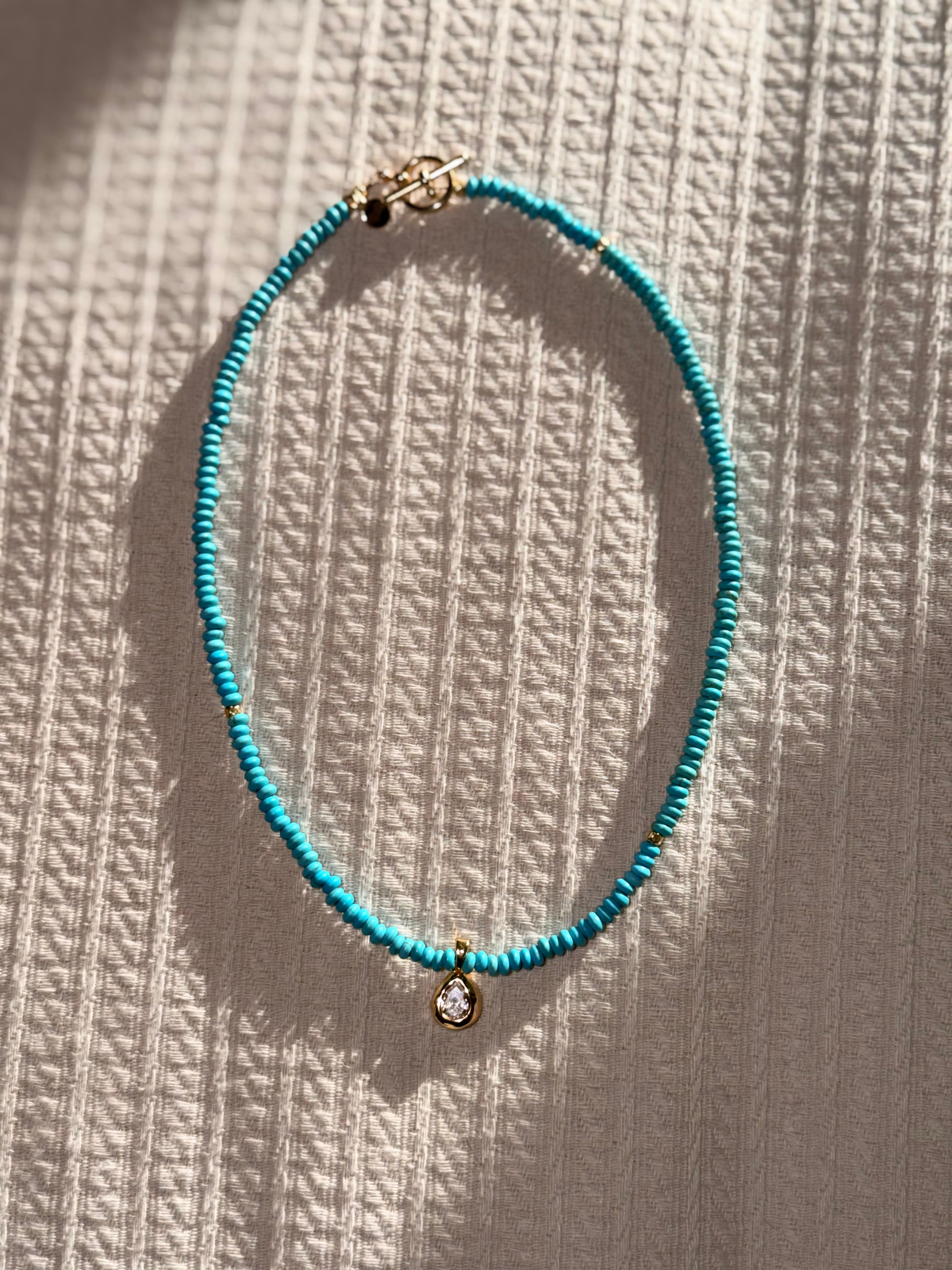Saltwater Teardrop Necklace