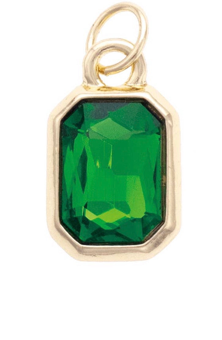 Emerald Cut Charm - Green