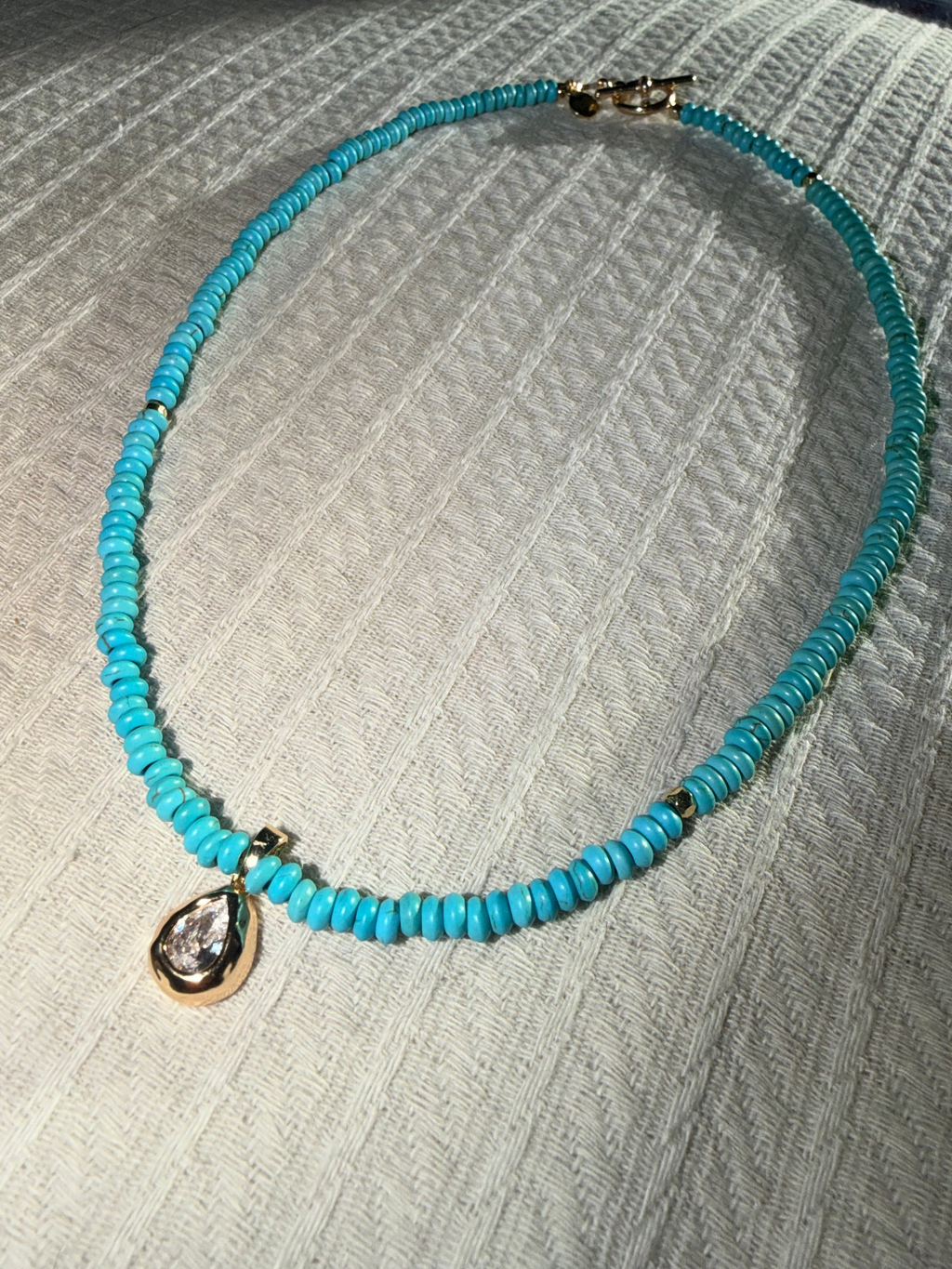Saltwater Teardrop Necklace