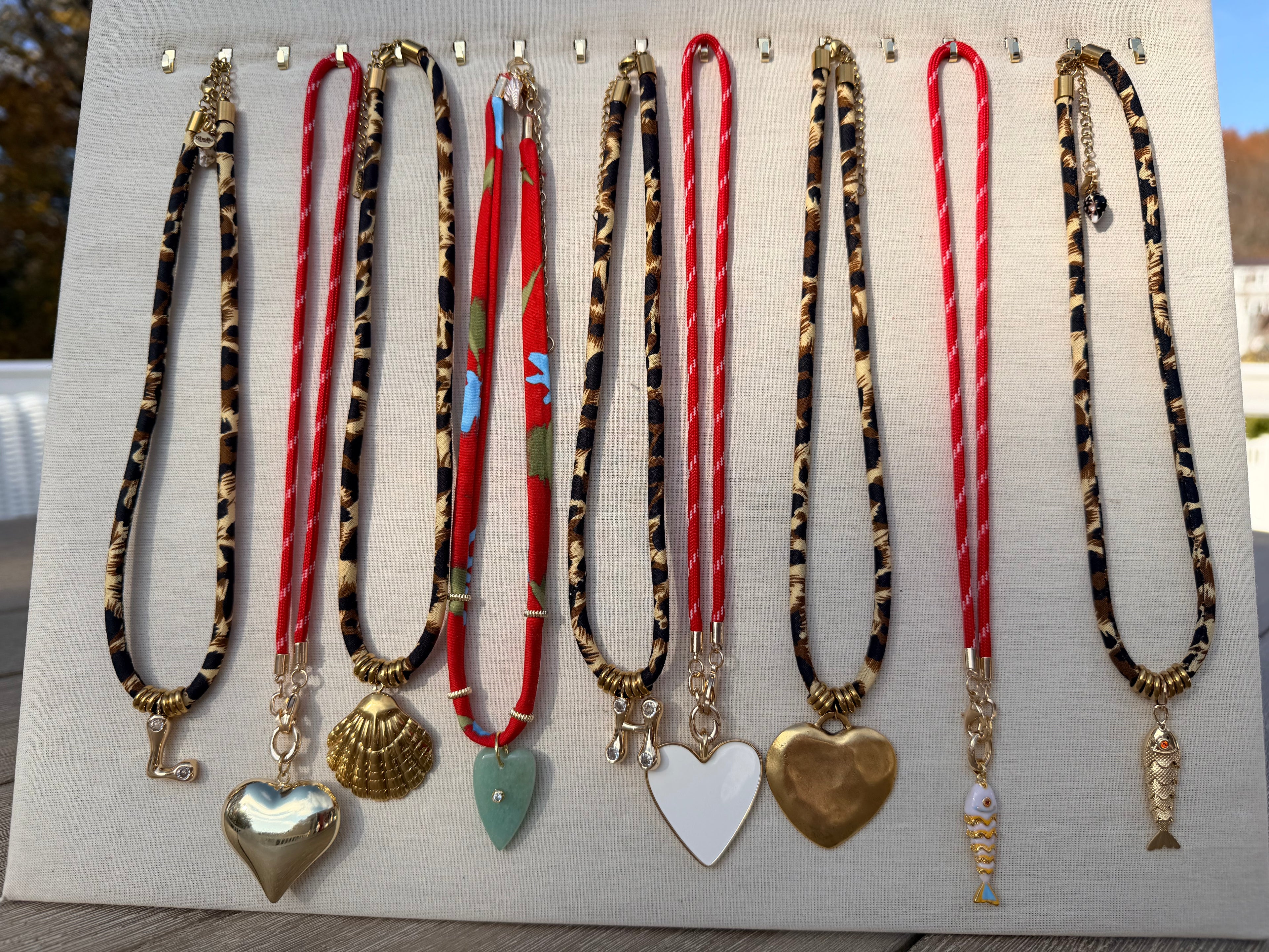 Red Cord 'Shelley' - Enamel Fish