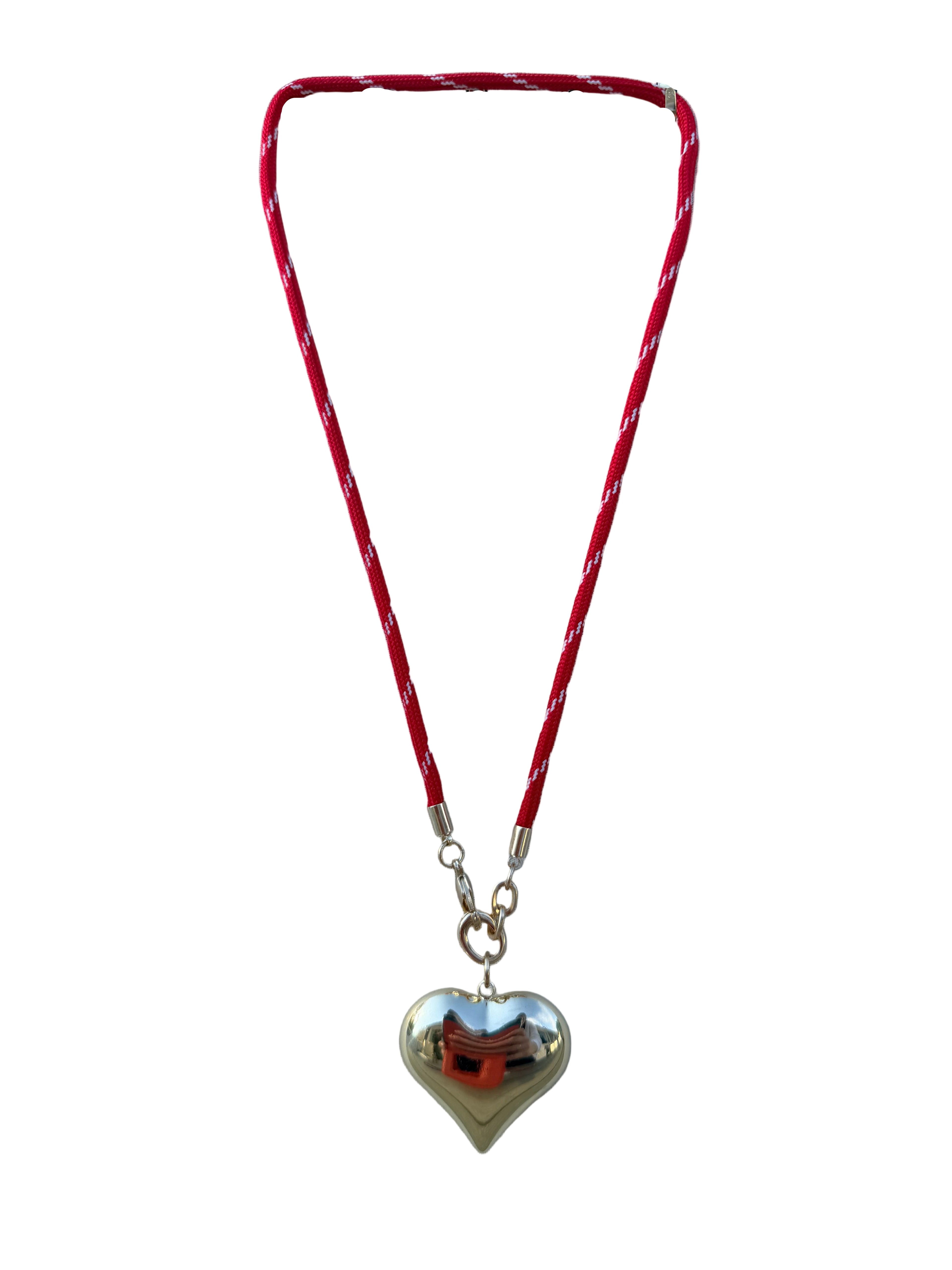 Red Cord 'Shelley' - Puffy Gold Heart