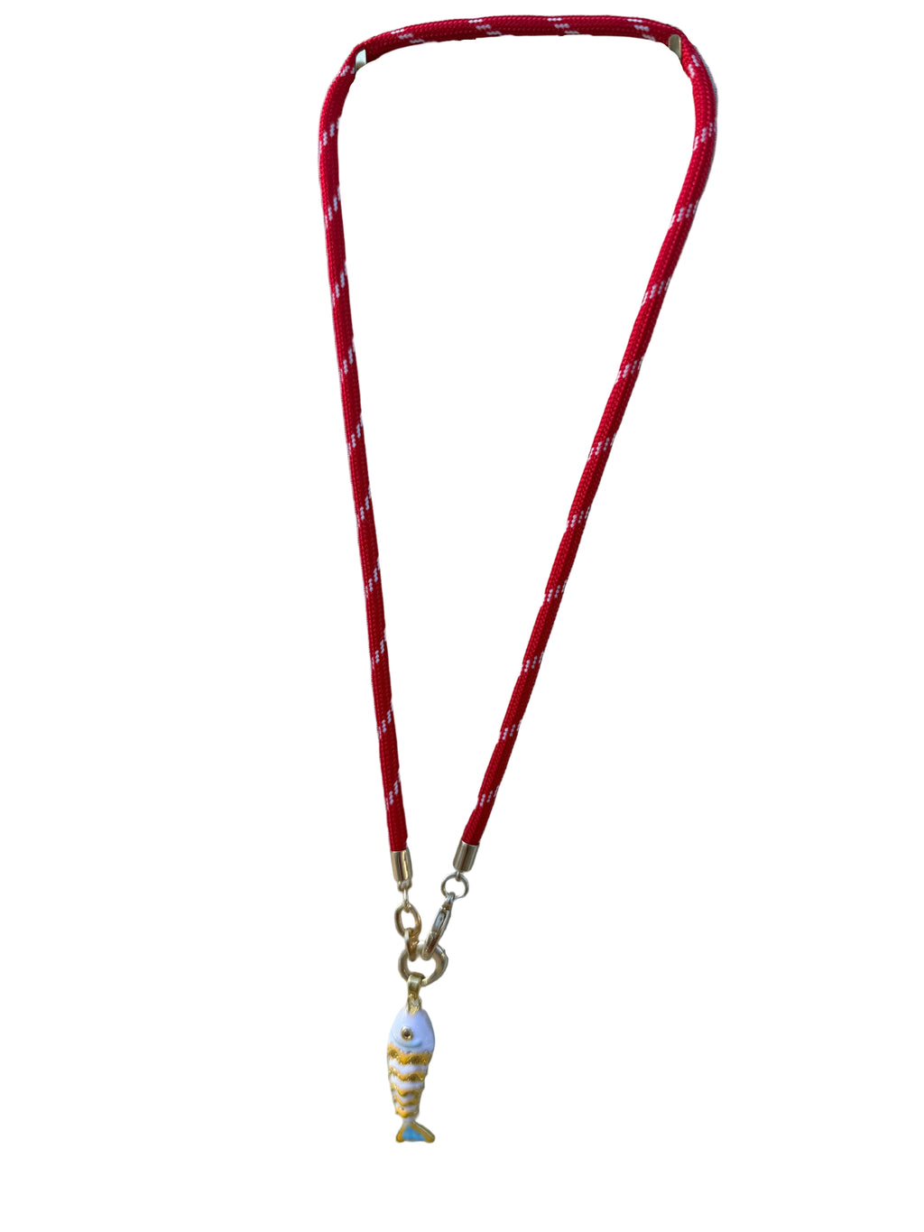 Red Cord 'Shelley' - Enamel Fish