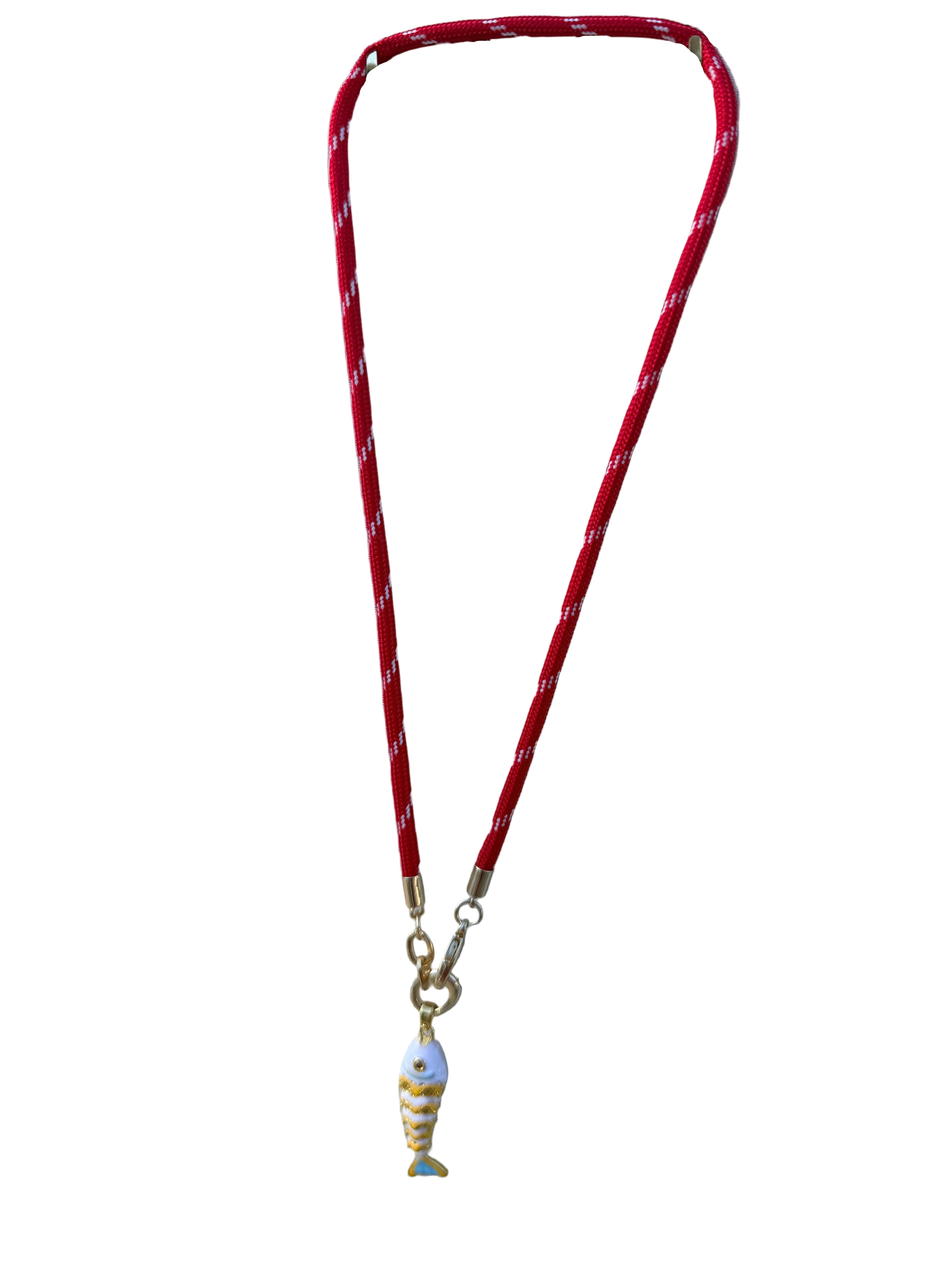 Red Cord 'Shelley' - Enamel Fish