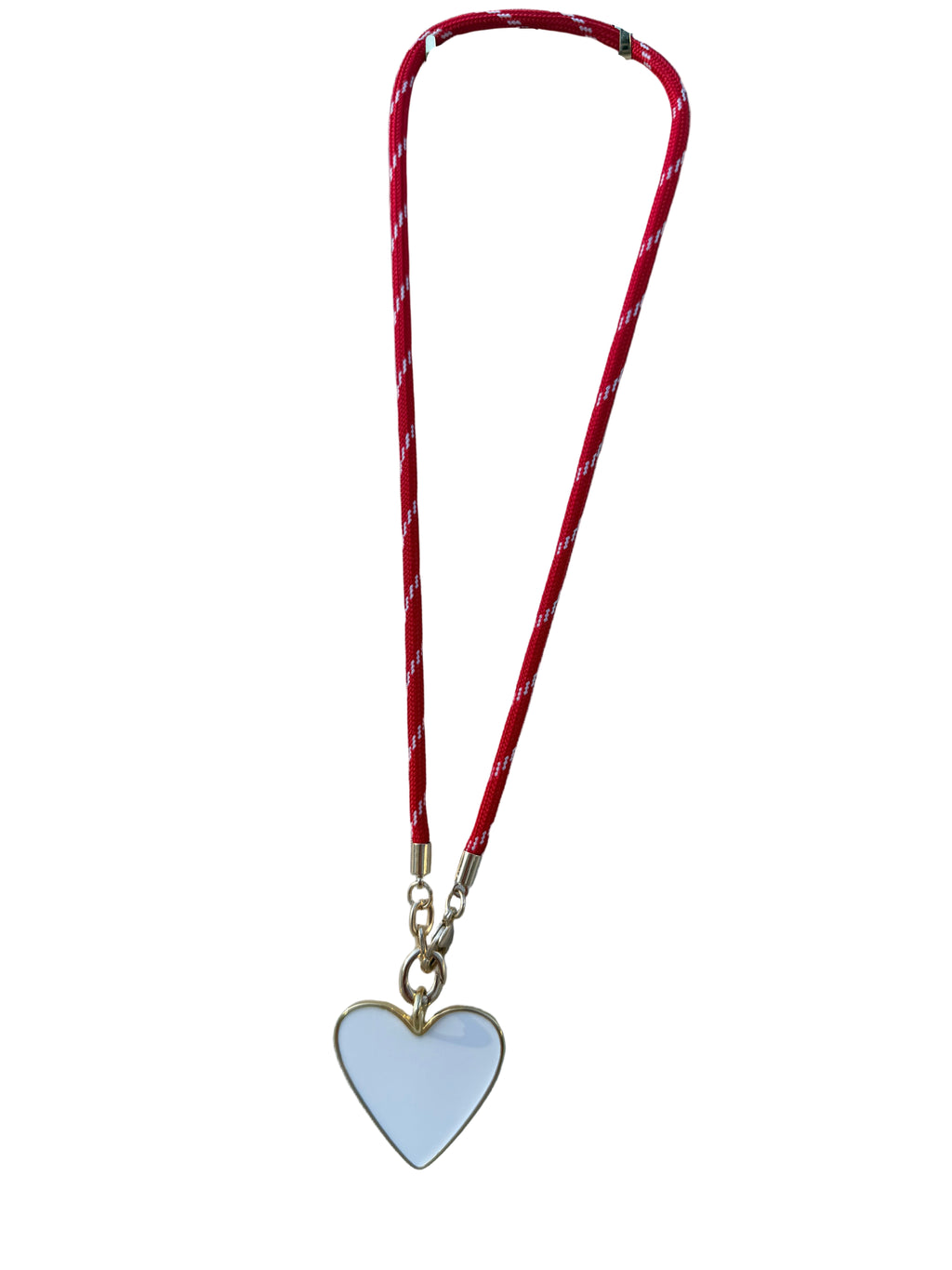 Red Cord 'Shelley' - White Heart