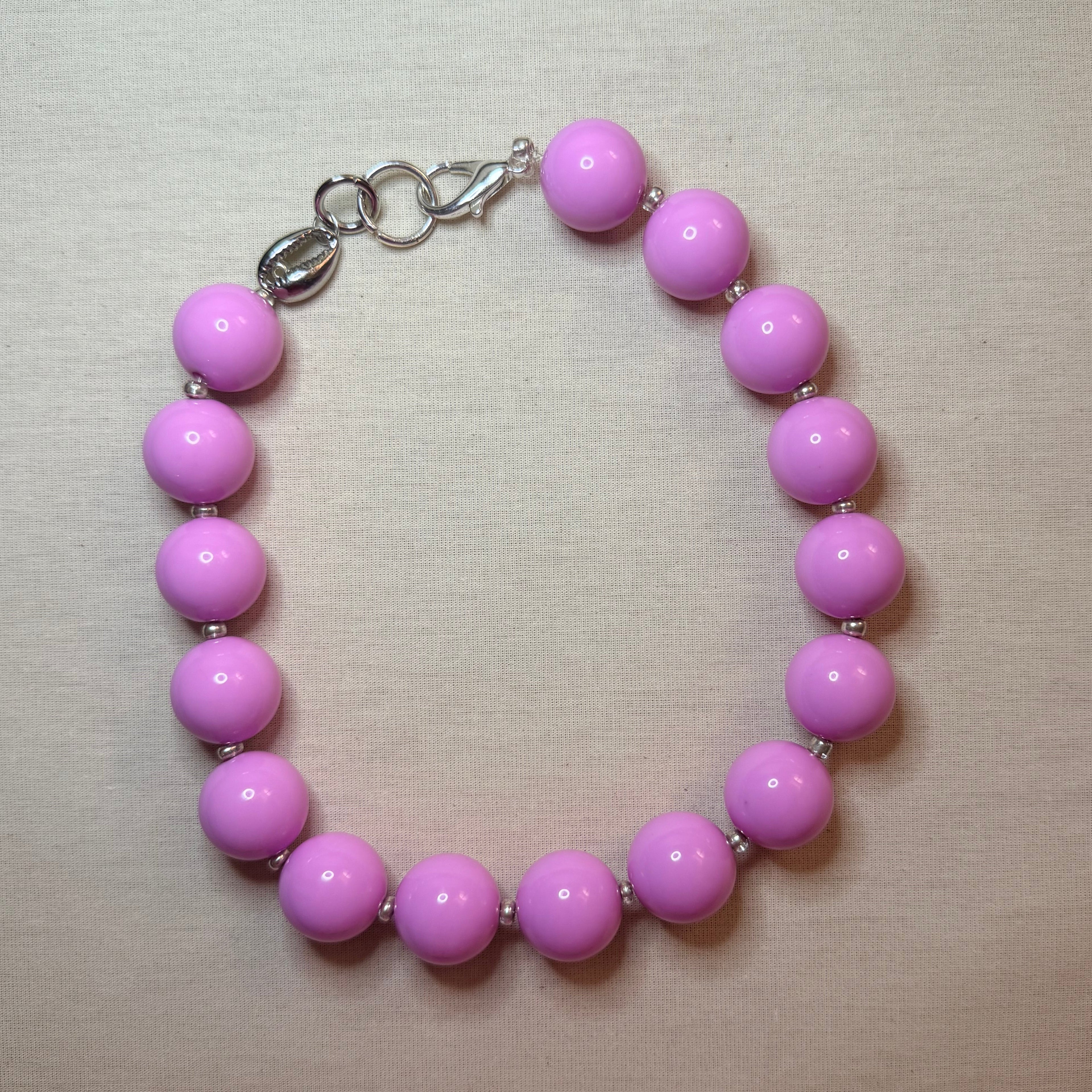 Sip Necklace - Powder Pink / Silver